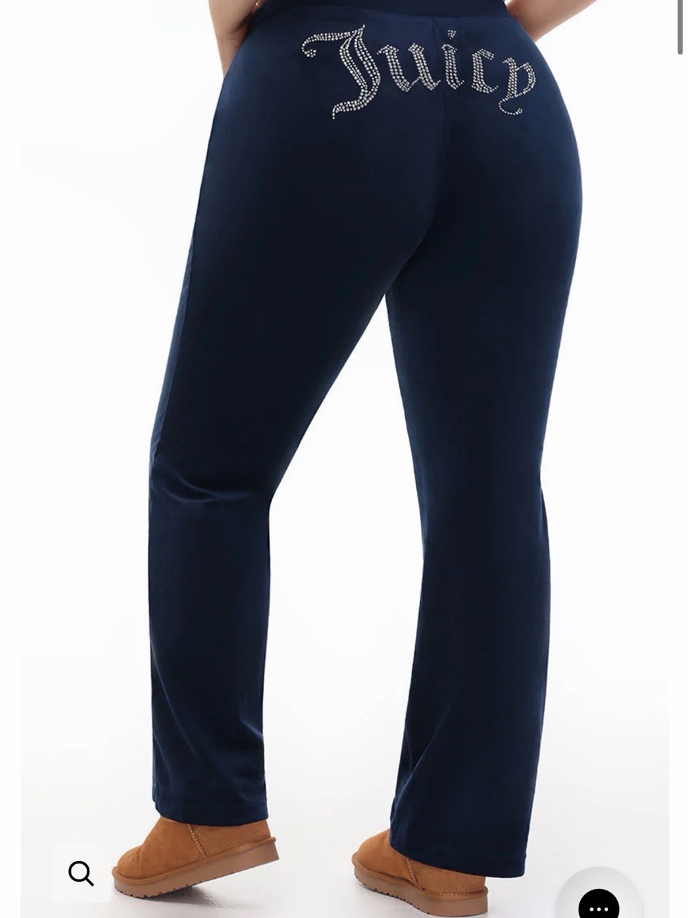 Juicy Couture OG BIG BLING VELOUR TRACK PANTS